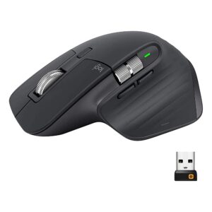 logitech mx master 3 advanced wireless mouse - graphite (renewed)