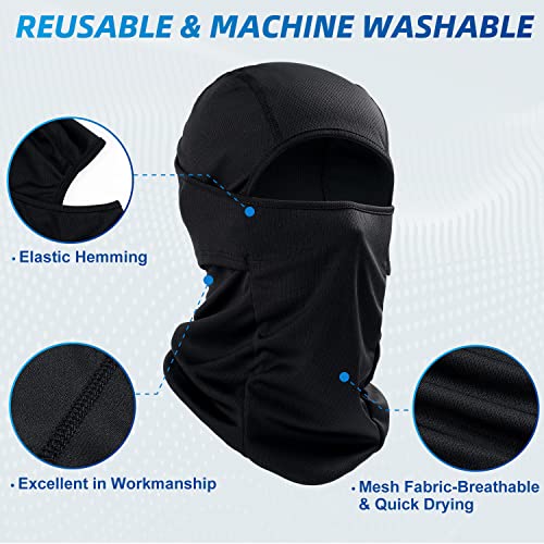 AstroAI Ski Mask Balaclava Face Mask-UV Protection Dustproof Windproof Face Cover for Men Women Skiing, Snowboarding, Cycling Hiking Black