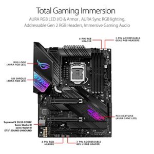 ASUS ROG Strix Z490-E Gaming Z490- WiFi 6, LGA 1200 (Intel 10th Gen) ATX Gaming Motherboard, 14+2 Power Stages, DDR4 4600, Intel 2.5 Gb Ethernet