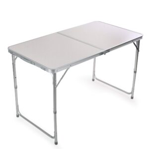 h&b luxuries portable height adjustable aluminum folding camping table with carry handle ft-acft1