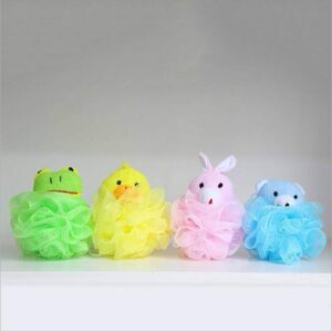 5 Pieces Cute Exfoliating Mesh Pouf Bath Sponge Ball Shower Loofah Loofa Body Scrubber