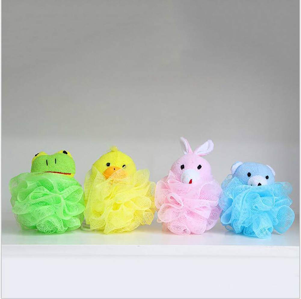 5 Pieces Cute Exfoliating Mesh Pouf Bath Sponge Ball Shower Loofah Loofa Body Scrubber