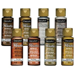 decoart metallics paint value pack 8 pc set