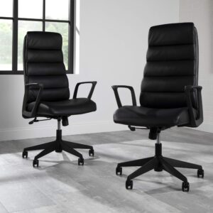 hon basyx bolster commercial-grade executive chair, office, black bonded leather