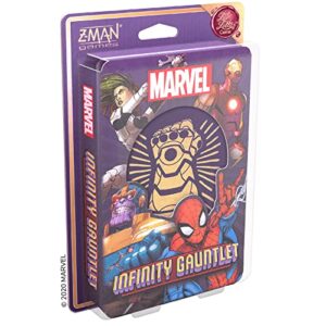 infinity gauntlet: a love letter card game save the universe from thanos! strategy game for kids and adults set in the marvel universe, ages 10+, 2-6 players, 15 minute playtime, made by z-man games