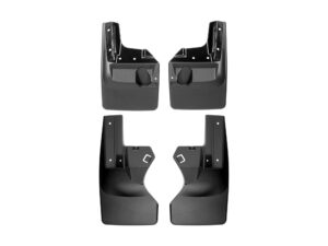 weathertech custom no drill splash guard mudflaps for jeep gladiator - front & rear set (110097-120113), black