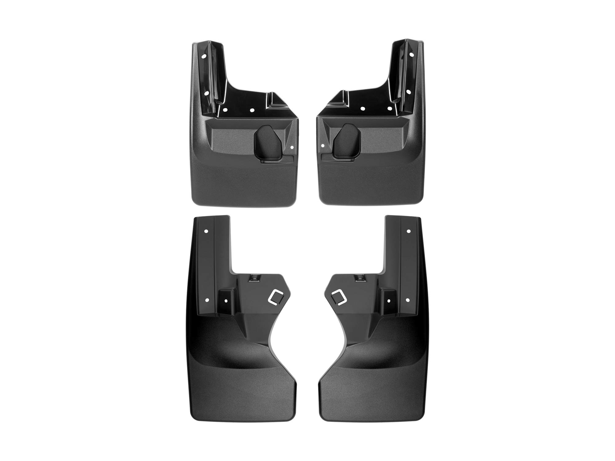 WeatherTech Custom No Drill Splash Guard MudFlaps for Jeep Gladiator - Front & Rear Set (110097-120113), Black