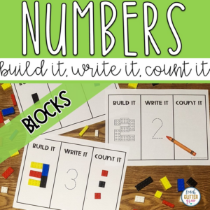 hands on brick block counting activity | numbers 1-20