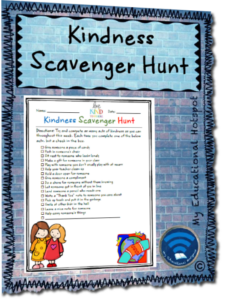 kindness scavenger hunt (pay it forward) template