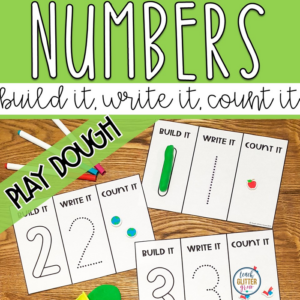 hands on play dough counting activity | numbers 1-20