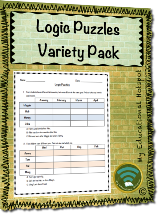 Logic Puzzles Variety Pack