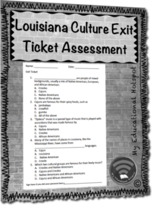 louisiana cultures exit ticket assessment