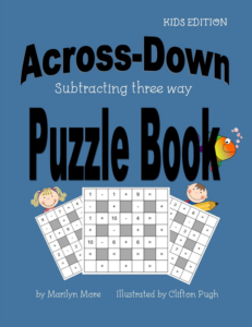 across down subtraction three way puzzle book