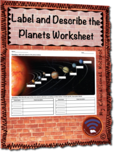 label and describe the planets worksheet