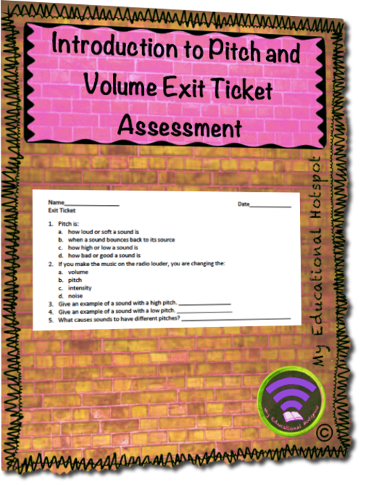 Introduction to Pitch and Volume Exit Ticket Assessment