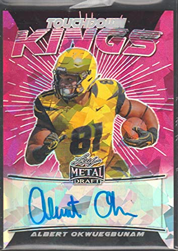 2020 Leaf Metal Draft Touchdown Kings Wave Pink Autograph #TK-AO2 Albert Okwuegbunam RC Rookie AUTO 7/10 Football Trading Card