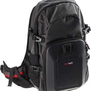 Navitech Action Camera Backpack & Red Storage Case With Integrated Chest Strap - Compatible With The Dragon Touch Vision 3 PRO