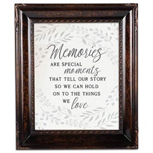 cottage garden memories are special moments burlwood rope trim 8 x 10 table top and wall photo frame