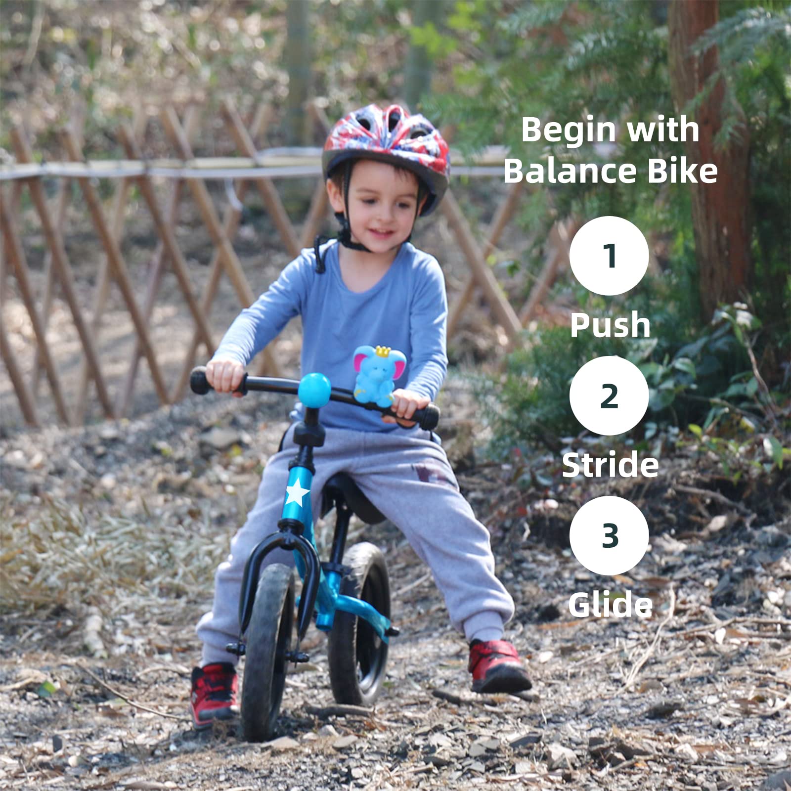 JOYSTAR 12 Inch Balance Bike for 18months, 2, 3, 4, and 5 Years Old Boys and Girls - Lightweight Toddler Bike with Adjustable Handlebar and Seat - No Pedal Bikes for Kids Birthday Gift