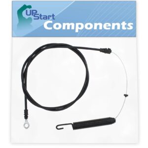 upstart components replacement for husqvarna yth22v46 lawn mower tractor - compatible with 435110 deck engagement cable - 532435110 cable clutch