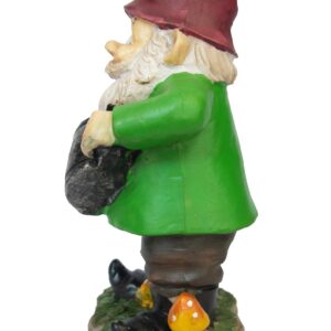 9.5 inch Green Garden Gnome with Water Can Y