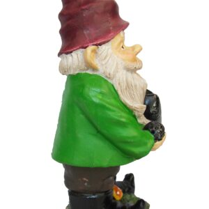 9.5 inch Green Garden Gnome with Water Can Y