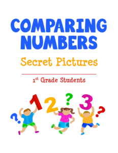 comparing numbers activity - 20 printable worksheets with secret pictures for 1st grade students