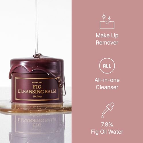 I'm from] Fig Cleansing balm 100ml, korean makeup remover, vegan, Easy to rinse off, Fig oil water 7.8% with Peptide and Amino Acid, Makeup Meltaway, makeup melting balm to oil