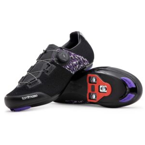 women's pista elite indoor cycling shoe: comfortable and lightweight shoes for peloton, indoor cycling - pre-installed look delta cleats for peloton shoes, soul cycle bike & road bike - purple 41