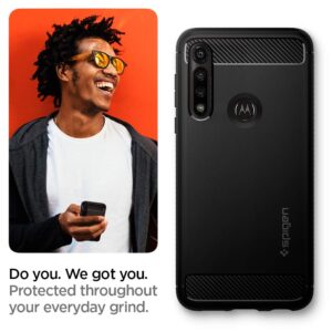 Spigen Rugged Armor Designed for Moto G Power Case (2020) - Matte Black