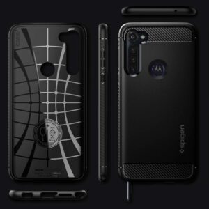 Spigen Rugged Armor Designed for Moto G Stylus Case (2020) / Designed for Moto G Pro Case (2020) - Matte Black