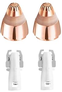 replacement heads for finishing touch flawless brows eyebrow facial hair remover, rose gold - pack of 2