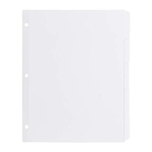 amazon basics 8-tab paper binder dividers, 6 sets, white