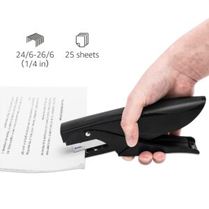 Amazon Basics Hand Held Plier Stapler, 25 Sheet Capacity, Black