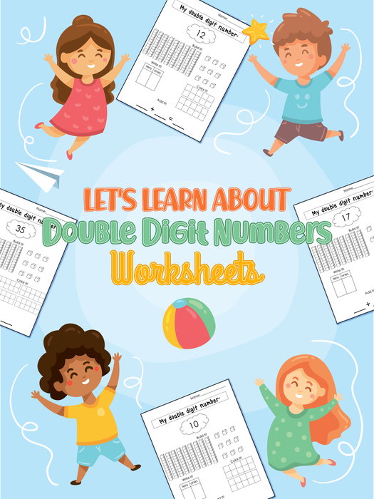 Let's Learn About Double Digit Numbers Worksheets