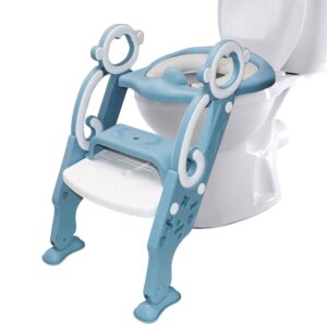 potty training toilet seat with step ladder adjustable toddler toilet seat with pu cushion for big boys potty training chair with handle