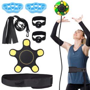 tanice volleyball training equipment aid - solo practice trainer for serving, setting, spiking & arm swing, returns ball after every swing, great gift for beginners & pro