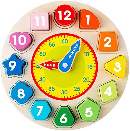 Avenor Clock Learning for Kids - Teaching Time Montessori Toys for Toddlers Learning Clock Early Learning Educational Toy Gift for 3 Year Old Toddler Baby Kids