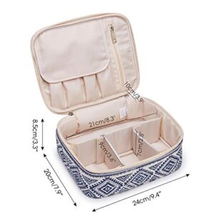 Narwey Travel Makeup Bag Large Cosmetic Bag Makeup Case Organizer for Women (Elephant)