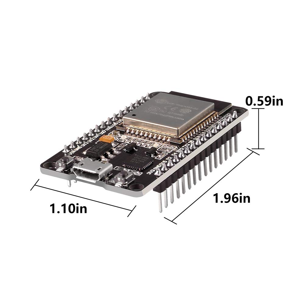 3PCS ESP32 ESP-32S WiFi Development Board NodeMCU ESP-WROOM-32 Microcontroller 2.4GHz Dual-Core WiFi Bluetooth Processor Integrated Chip CP2102