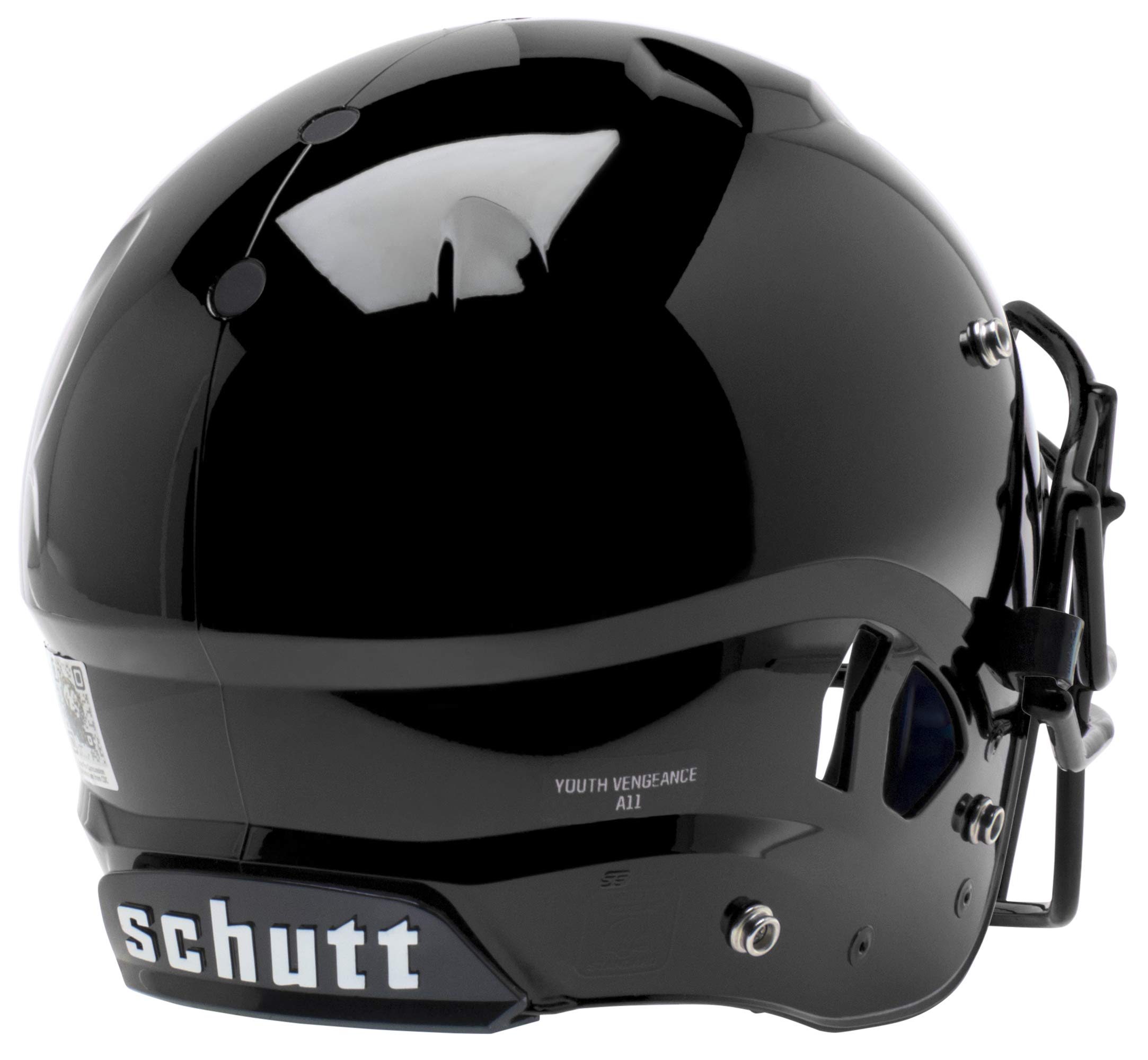 Schutt Youth Vengeance A11 Football Helmet, VROPO TRAD Facemask Attached, X-Small, Black