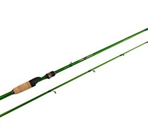 Collapsible 2 Piece Carrot Stix Spinning Wild Wild Green PRO Greenwater Inshore Fishing Rod (7'6" Medium)