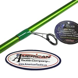 Collapsible 2 Piece Carrot Stix Spinning Wild Wild Green PRO Greenwater Inshore Fishing Rod (7'6" Medium)