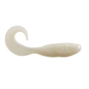 berkley gulp! alive! swimming mullet soft fishing bait, pearl white, 3in - half pint 4x7