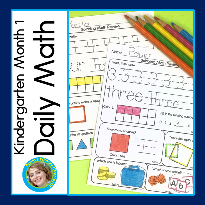 Daily Math Kindergarten month 1