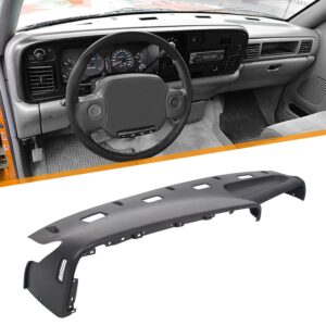 kuafu dash replacement compatible with 1994-1997 dodge ram 1500 2500 3500 gray top dash panel cover dashboard replace for part number # 5ey72rc8