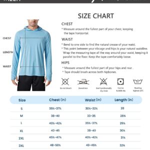 Willit Men's Sun Shirts UPF 50+ Protection Hoodie Rash Guard Shirt SPF UV Shirt Long Sleeve Fishing Outdoor Lightweight White L