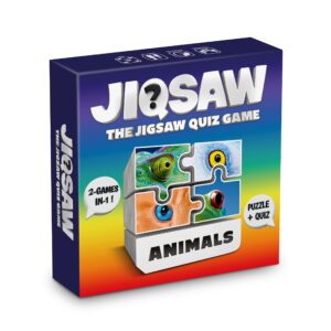 100 PICS Jigsaw Quiz Logos, Family Puzzle + Fun Quiz, 1-8 Players, Table Size Game, 45 Minutes Playing Time