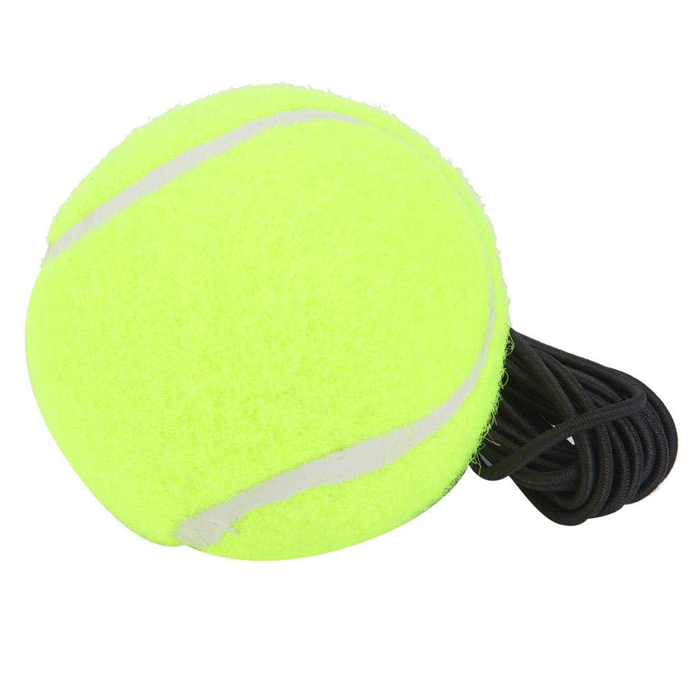 Tennis Ball, Tennis Ball Parking Aid,Tennis Beginner Training Ball with Elastic Rubber String for Single Practice, Rubber Woolen Trainer Tennis Ball