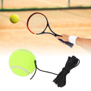 Tennis Ball, Tennis Ball Parking Aid,Tennis Beginner Training Ball with Elastic Rubber String for Single Practice, Rubber Woolen Trainer Tennis Ball